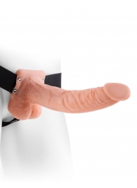 Полый страпон телесного цвета Hollow Strap-On with Balls - 24 см. - Pipedream - купить с доставкой в Златоусте