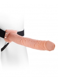 Фаллопротез телесного цвета Hollow Strap-On - 29 см. - Pipedream - купить с доставкой в Златоусте