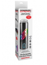 Перезаряжаемый мастурбатор-ротик Extreme Toyz Rechargeable Roto-Bator Mouth - Pipedream - в Златоусте купить с доставкой