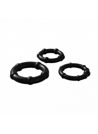 Набор из 3 черных эрекционных колец Babooom Ring Set - Adrien Lastic - в Златоусте купить с доставкой