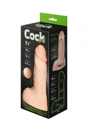 Телесный фаллоудлинитель с мошонкой Cock Next - 19 см. - LOVETOY (А-Полимер) - в Златоусте купить с доставкой