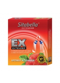 Стимулирующая насадка Sitabella Extender  Клубника - Sitabella - купить с доставкой в Златоусте