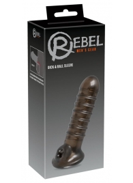 Насадка на пенис Rebel smoke с рёбрышками и отверстием под мошонку - Orion - в Златоусте купить с доставкой