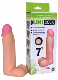 Фаллическая насадка Харнесс UNICOCK 7  - 19 см. - LOVETOY (А-Полимер) - купить с доставкой в Златоусте