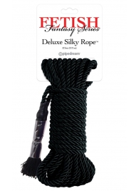Черная веревка для фиксации Deluxe Silky Rope - 9,75 м. - Pipedream - купить с доставкой в Златоусте