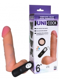Фаллическая насадка Харнесс UNICOCK 6  с вибрацией - 18 см. - LOVETOY (А-Полимер) - купить с доставкой в Златоусте