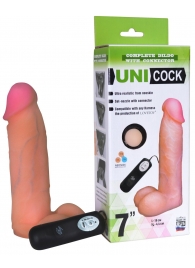 Фаллическая насадка Харнесс UNICOCK 7  с вибрацией - 19 см. - LOVETOY (А-Полимер) - купить с доставкой в Златоусте