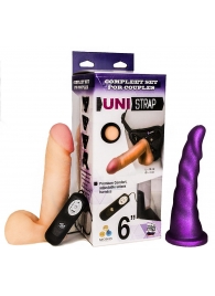 Вибрострапон с двумя насадками UniStrap - 18 и 18 см. - LOVETOY (А-Полимер) - купить с доставкой в Златоусте