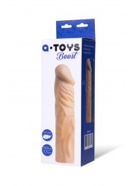 Насадка с ярко выраженной головкой и рельефным стволом - 19 см. - A-toys - в Златоусте купить с доставкой