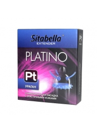 Стимулирующая насадка с усиками и шипиками Platino  Ураган - Sitabella - купить с доставкой в Златоусте