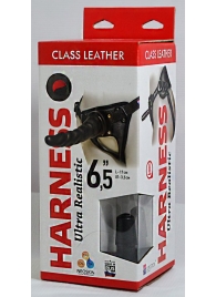 Насадка-фаллоимитатор на кожаных трусиках Harness Ultra Realistic 6,5  - 18,5 см. - LOVETOY (А-Полимер) - купить с доставкой в Златоусте
