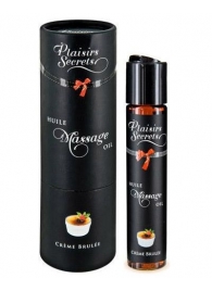 Массажное масло с ароматом крем брюле Huile de Massage Gourmande Creme Brulée - 59 мл. - Plaisir Secret - купить с доставкой в Златоусте