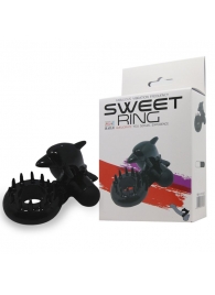 Чёрное эрекционное виброкольцо Sweet Ring с дельфинчиком - Baile - в Златоусте купить с доставкой