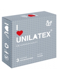 Презервативы с точками Unilatex Dotted - 3 шт. - Unilatex - купить с доставкой в Златоусте