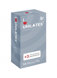 Презервативы с рёбрами Unilatex Ribbed - 12 шт. + 3 шт. в подарок - Unilatex - купить с доставкой в Златоусте
