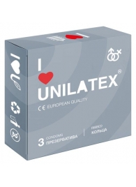 Презервативы с рёбрами Unilatex Ribbed - 3 шт. - Unilatex - купить с доставкой в Златоусте