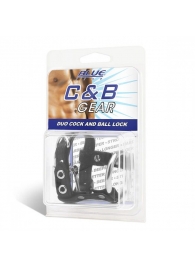 Утяжка на пенис на замочке Duo Cock And Ball Lock - BlueLine - купить с доставкой в Златоусте