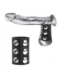 Утяжка на пенис на кнопочках 100% PVC STRAP WITH METAL SNAP - BlueLine - купить с доставкой в Златоусте