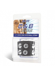 Ремень на член и мошонку 1.5  Cock Ring With Ball Strap - BlueLine - купить с доставкой в Златоусте