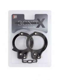 Чёрные наручники из листового металла BONDX METAL CUFFS BLACK - Dream Toys - купить с доставкой в Златоусте