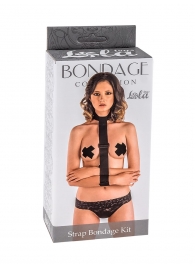Ошейник с длинной лентой и наручниками Strap Bondage Kit One Size - Lola Games - купить с доставкой в Златоусте