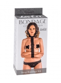 Ошейник с длинной лентой и наручниками Strap Bondage Kit Plus Size - Lola Games - купить с доставкой в Златоусте
