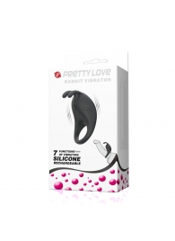 Чёрное эрекционное кольцо с вибрацией Rabbit Vibrator - Baile - в Златоусте купить с доставкой