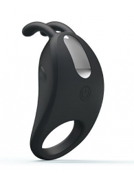 Чёрное эрекционное кольцо с вибрацией Rabbit Vibrator - Baile - в Златоусте купить с доставкой