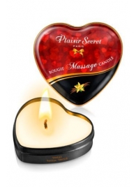 Массажная свеча с ароматом ванили Bougie Massage Candle - 35 мл. - Plaisir Secret - купить с доставкой в Златоусте