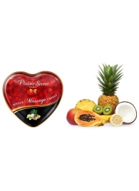 Массажная свеча с ароматом экзотических фруктов Bougie Massage Candle - 35 мл. - Plaisir Secret - купить с доставкой в Златоусте