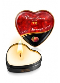 Массажная свеча с ароматом персика Bougie Massage Candle - 35 мл. - Plaisir Secret - купить с доставкой в Златоусте