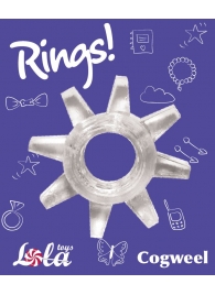 Прозрачное эрекционное кольцо Rings Cogweel - Lola Games - в Златоусте купить с доставкой