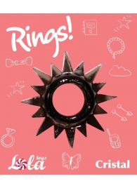 Чёрное эрекционное кольцо Rings Cristal - Lola Games - в Златоусте купить с доставкой