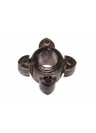 Чёрное эрекционное кольцо Rings Screw - Lola Games - в Златоусте купить с доставкой