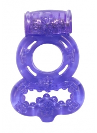 Фиолетовое эрекционное кольцо Rings Treadle с подхватом - Lola Games - в Златоусте купить с доставкой