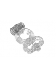 Прозрачное эрекционное кольцо Rings Treadle с подхватом - Lola Games - в Златоусте купить с доставкой