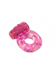 Розовое эрекционное кольцо с вибрацией Rings Axle-pin - Lola Games - в Златоусте купить с доставкой