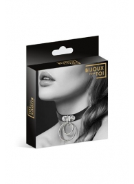 Черный чокер с двумя кольцами - Bijoux Pour Toi - купить с доставкой в Златоусте