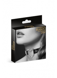 Чёрный чокер с кольцом в форме сердца - Bijoux Pour Toi - купить с доставкой в Златоусте