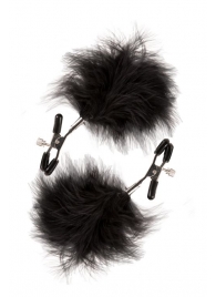 Зажимы для сосков с пухом FEATHERED NIPPLE CLAMPS - Blush Novelties - купить с доставкой в Златоусте