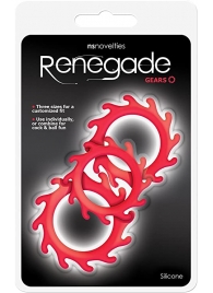 Набор из 3 красных эрекционных колец Renegade Gears - NS Novelties - в Златоусте купить с доставкой