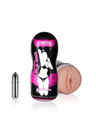 Мастурбатор-вагина Sex In A Can Vibra Vagina Tunnel - Lovetoy - в Златоусте купить с доставкой