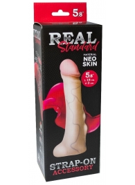 Реалистичная насадка с мошонкой REAL Standard - 18 см. - LOVETOY (А-Полимер) - купить с доставкой в Златоусте
