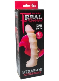 Насадка REAL Standard со спиралевидным узором - 19 см. - LOVETOY (А-Полимер) - купить с доставкой в Златоусте