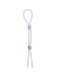 Прозрачное эрекционное кольцо-лассо SILICONE LASSO COCK RING DUAL BEADS - NMC - в Златоусте купить с доставкой