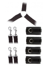 Комплект наручников и поножей LUXURIOUS BED RESTRAINT CUFF SET - Blush Novelties - купить с доставкой в Златоусте