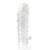 Закрытая прозрачная рельефная насадка Crystal sleeve - 13 см. - Erowoman-Eroman - в Златоусте купить с доставкой