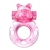 Розовое эрекционное виброкольцо на пенис Pink Bear - Baile - в Златоусте купить с доставкой