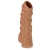 Телесная насадка с венками и открытой головкой Nude Sleeve L - 14 см. - KOKOS - в Златоусте купить с доставкой