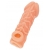 Телесная закрытая насадка с венками Cock Sleeve Size L - 17,6 см. - KOKOS - в Златоусте купить с доставкой